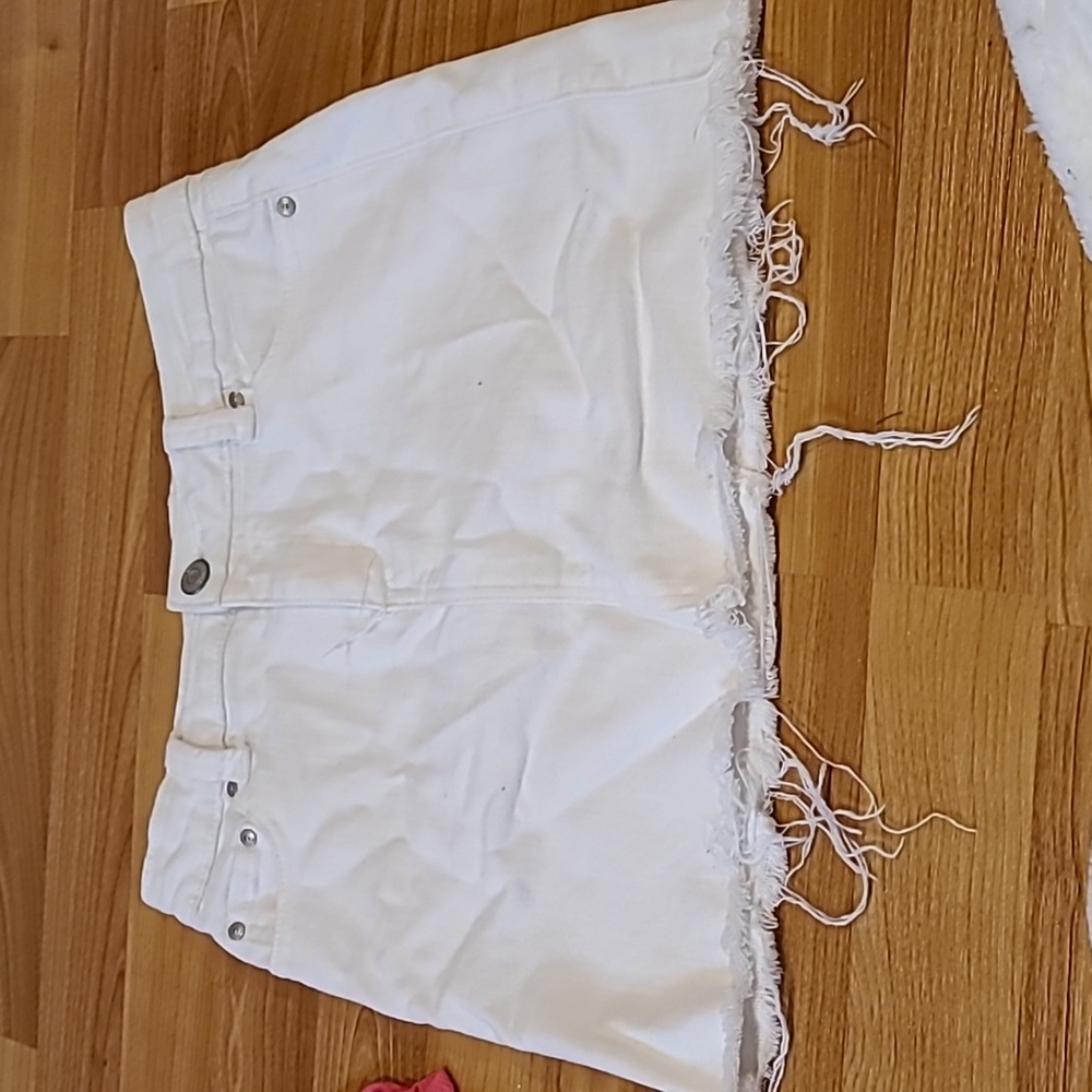 White Jean skirt